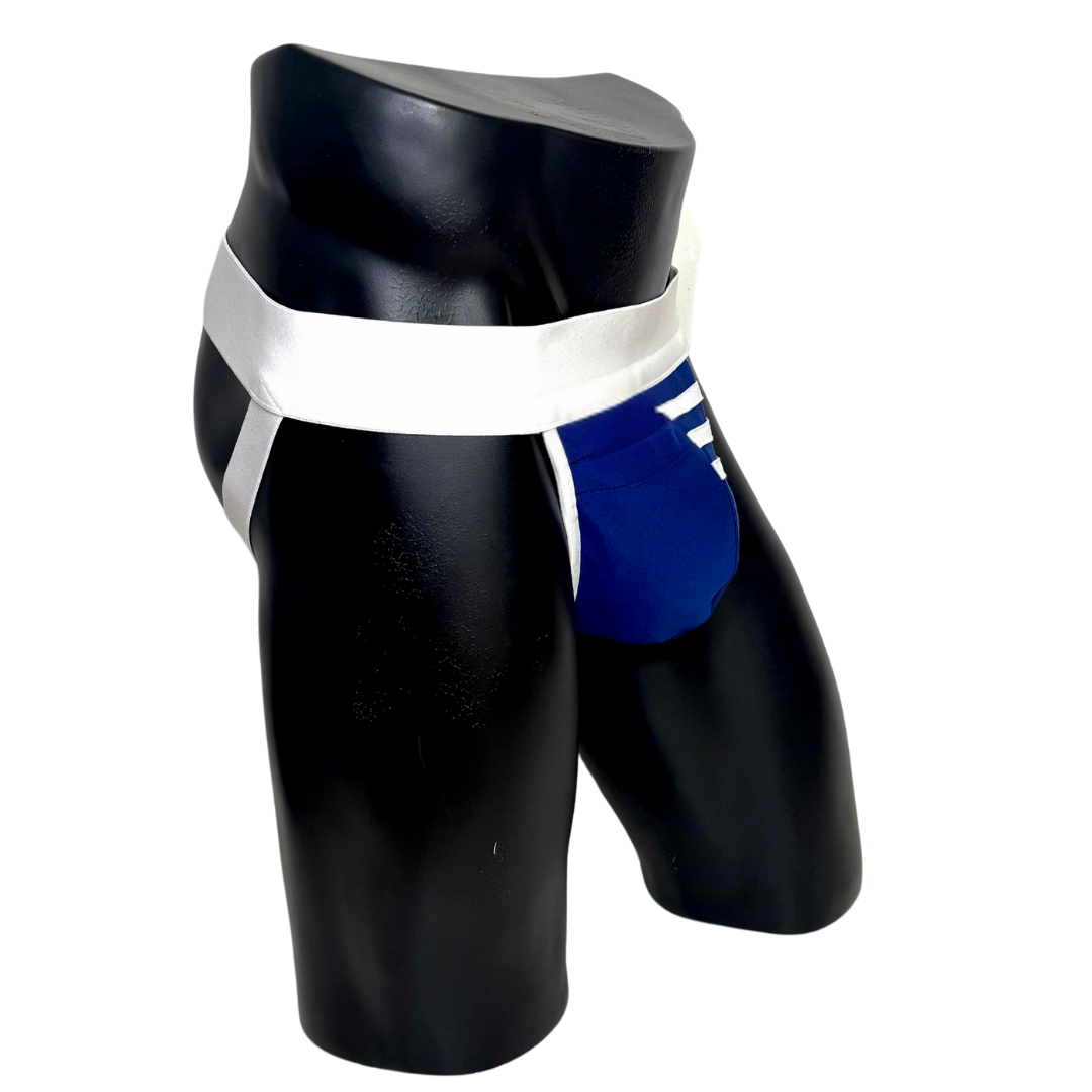 Adidas 3 Stripes Dark Blue Pocket Jockstrap