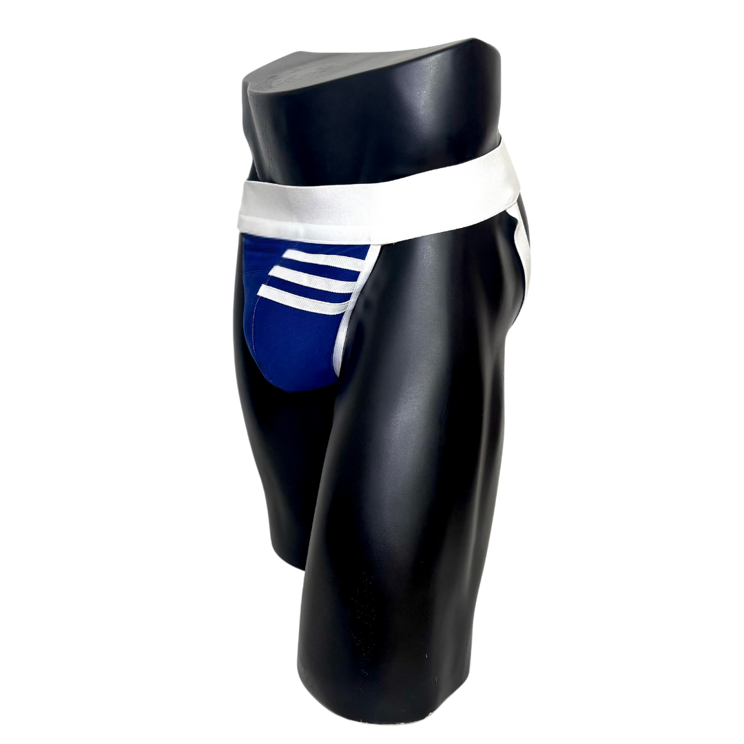 Adidas 3 Stripes Dark Blue Pocket Jockstrap