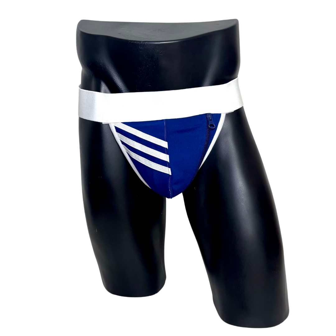 Adidas 3 Stripes Dark Blue Pocket Jockstrap 2.0