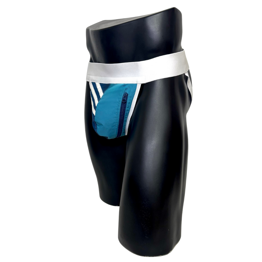 Adidas 3 Stripes Navy Blue Pocket Jockstrap
