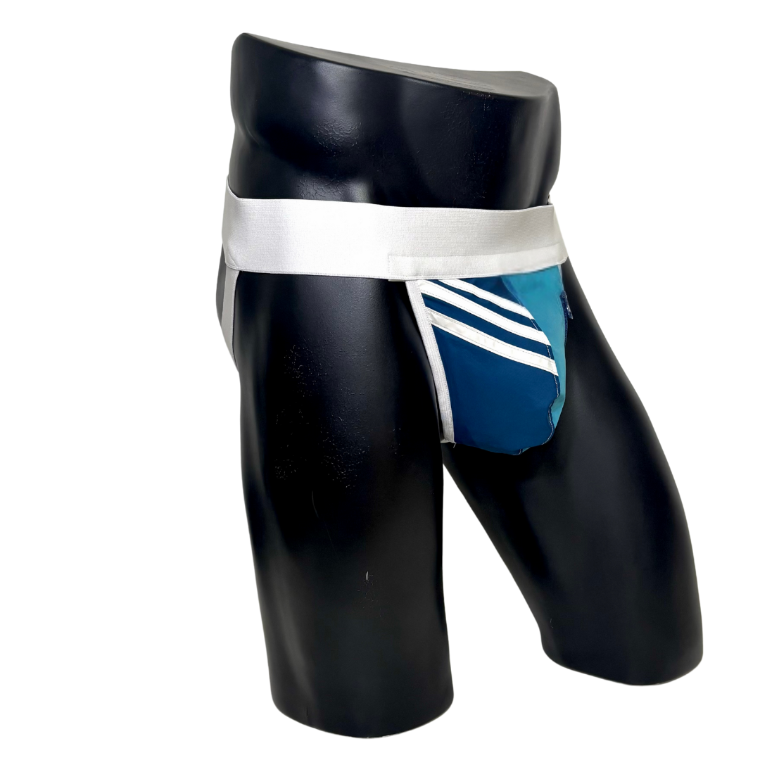 Adidas 3 Stripes Navy Blue Pocket Jockstrap