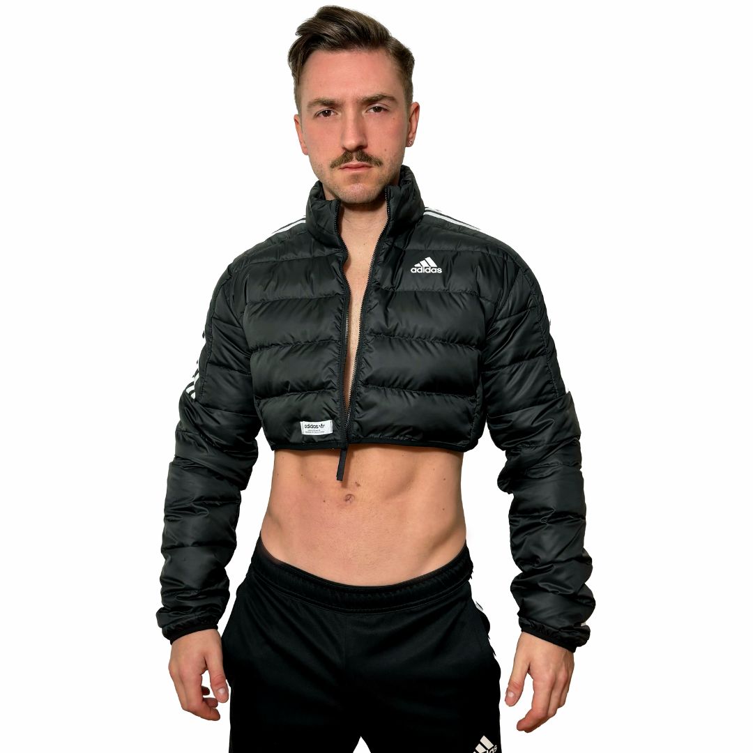 Padded Jacket Adidas Cropped Puffer Jacket Black Padded Jacket