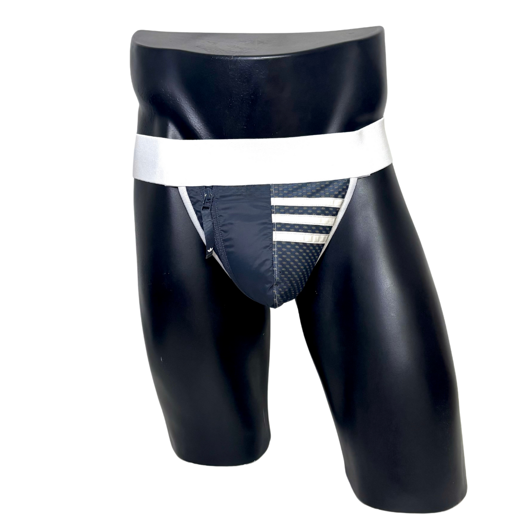 Adidas 3 Stripes Dark Gray Pocket Jockstrap