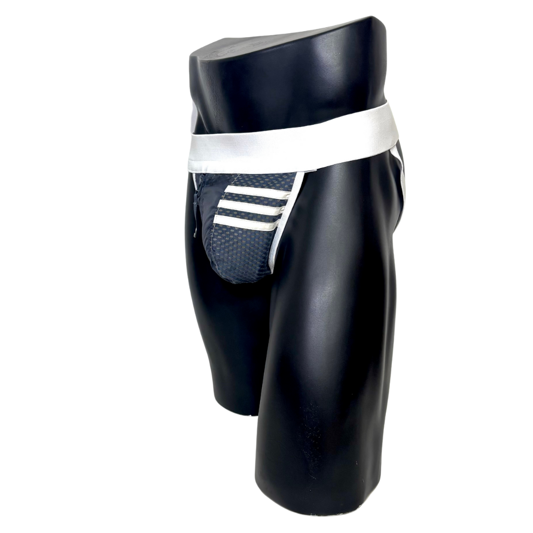 Adidas 3 Stripes Dark Gray Pocket Jockstrap
