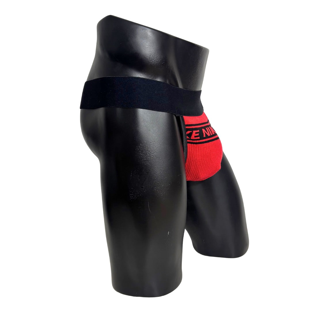 Nike Red and Black Socks Jockstrap
