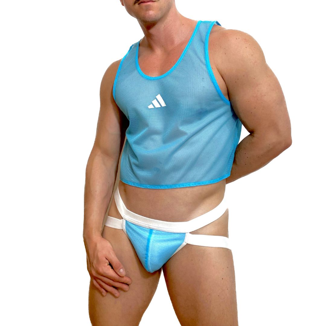 Adidas Blue Mesh Look