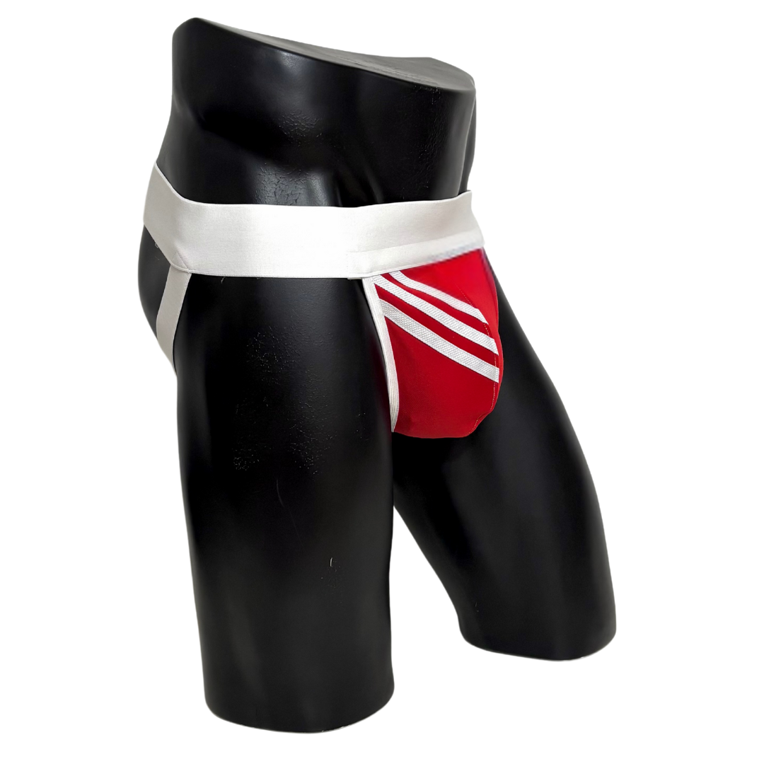 Adidas 3 Stripes Red Pocket Jockstrap