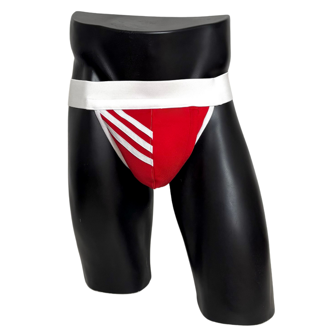 Adidas 3 Stripes Red Pocket Jockstrap