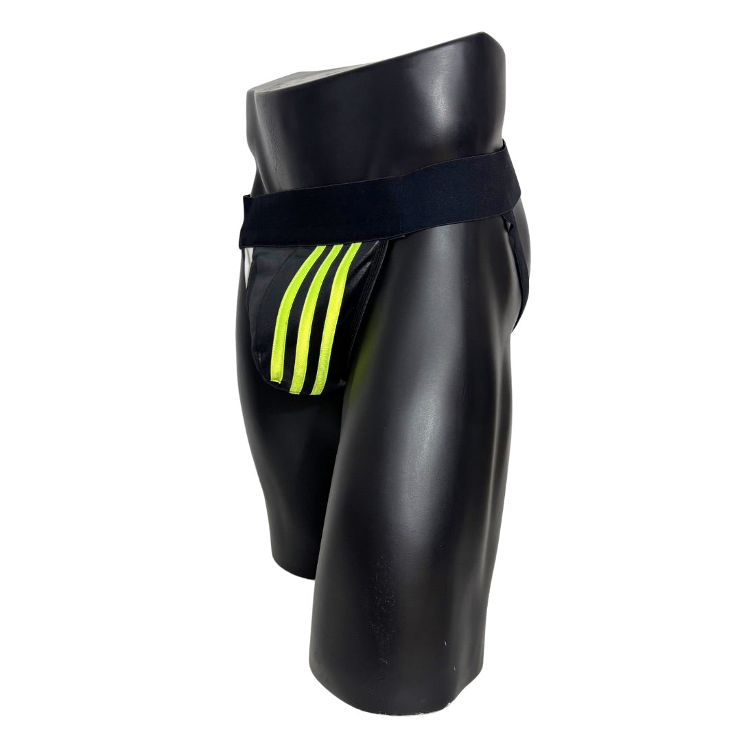 Adidas 3 Stripes Neon Green Originals Logo Jockstrap