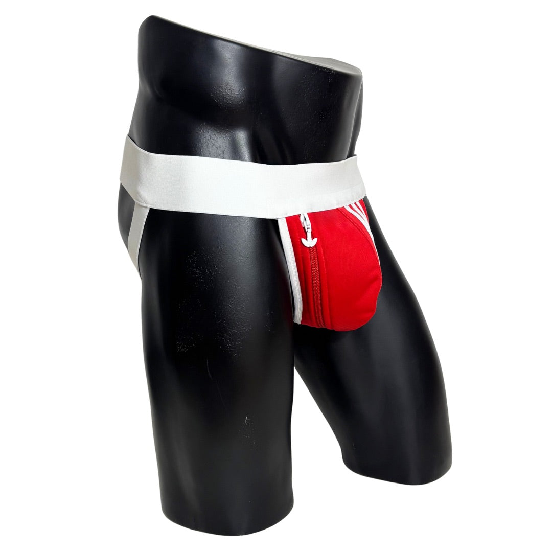 Adidas 3 Stripes Red Pocket Jockstrap 3.0