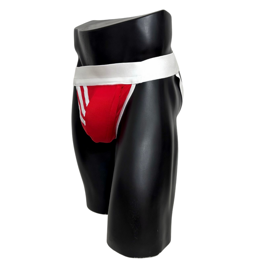 Adidas 3 Stripes Red Pocket Jockstrap