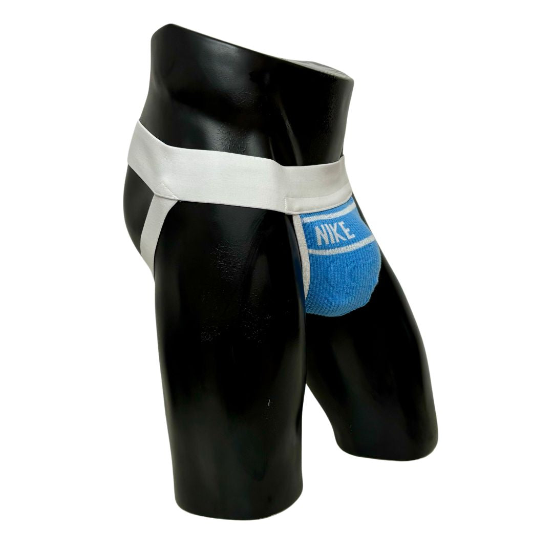 Nike Retro Sky Blue Logo Socks Jockstrap