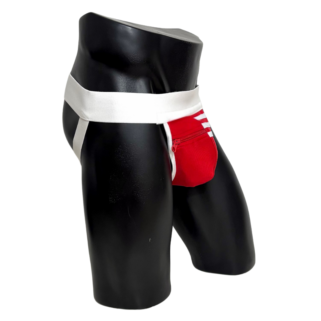 Adidas 3 Stripes Red Pocket Jockstrap 2.0