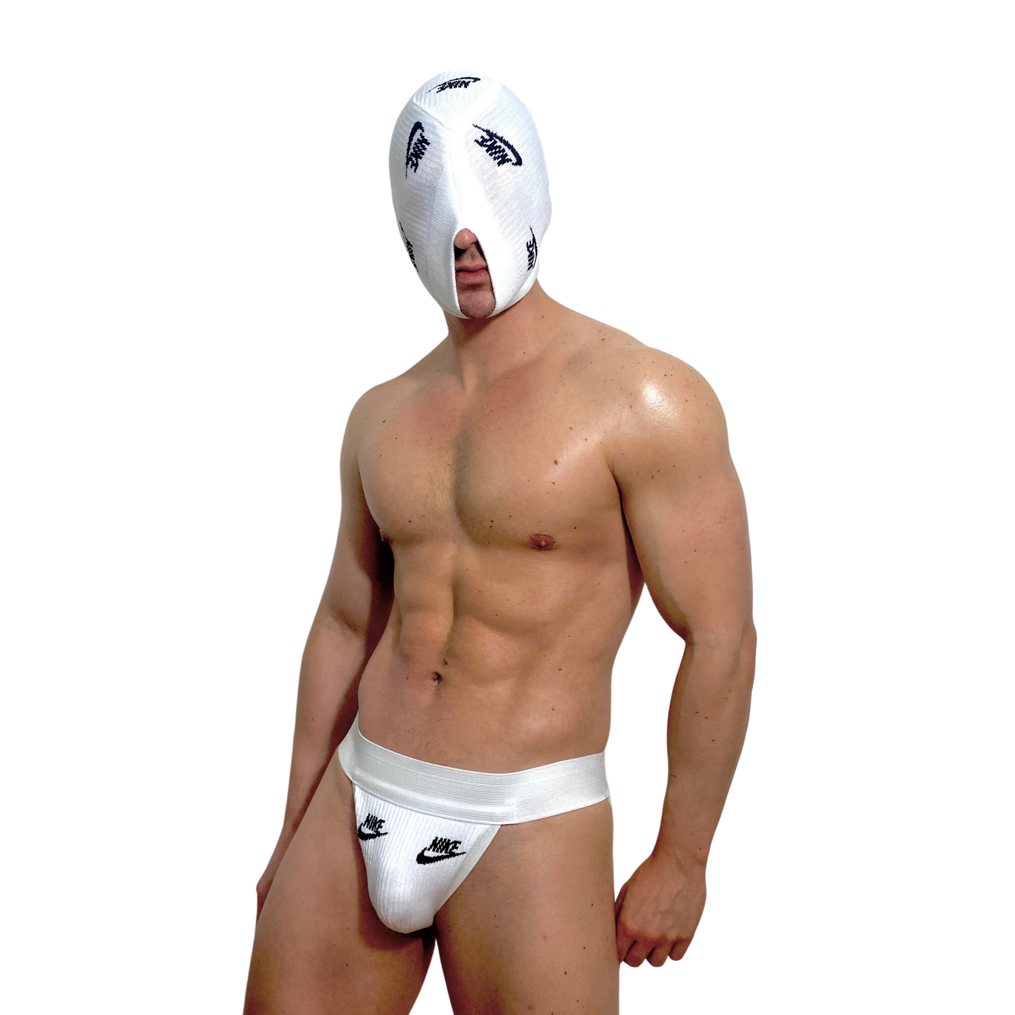 Nike Sport White SOCKsucker Mask & Sock Jockstrap Set