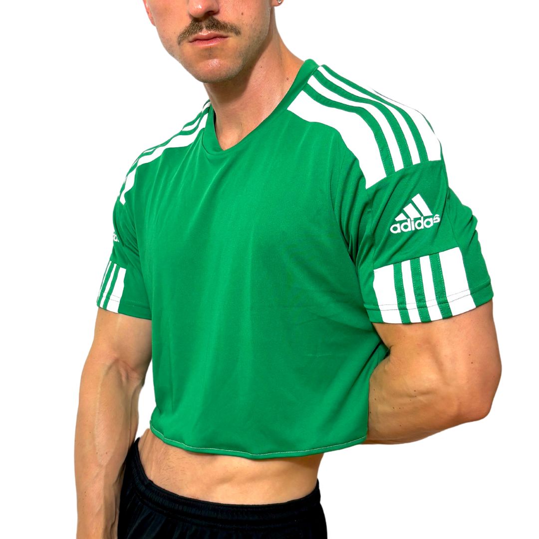 Adidas Sport Green Short Sleeve Crop Top