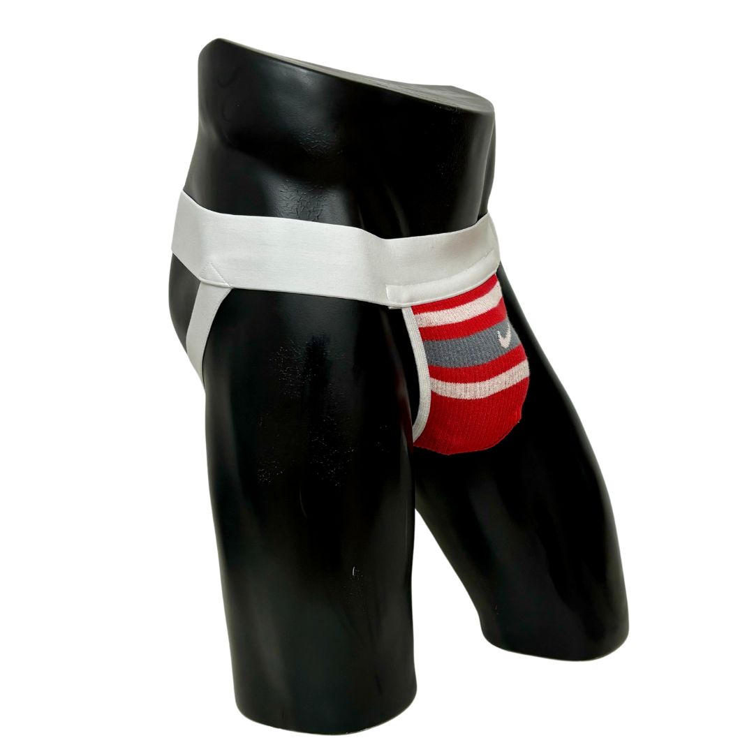 Nike Retro Red/Gray Logo Socks Jockstrap