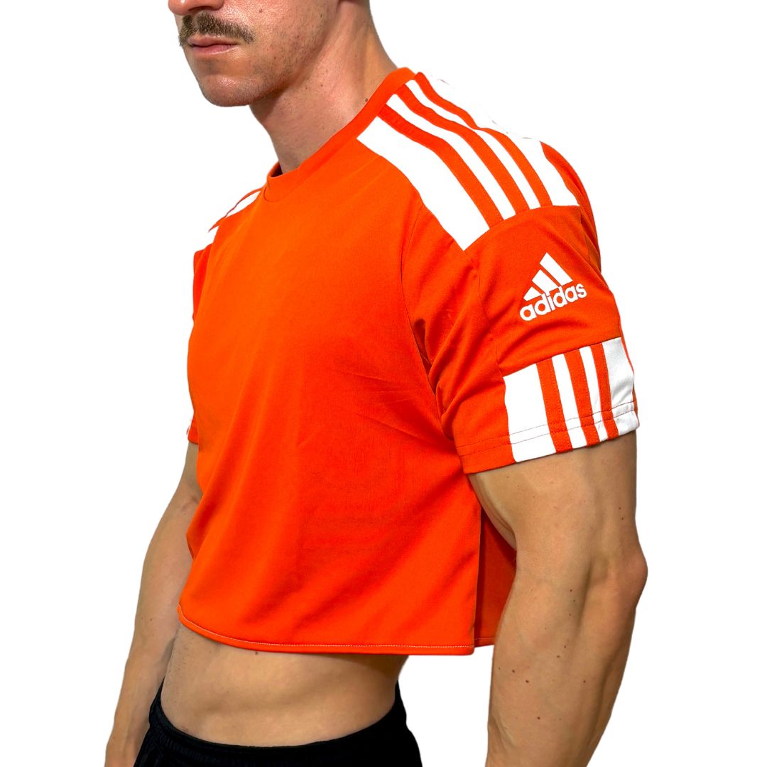 Adidas Sport Orange Short Sleeve Crop Top