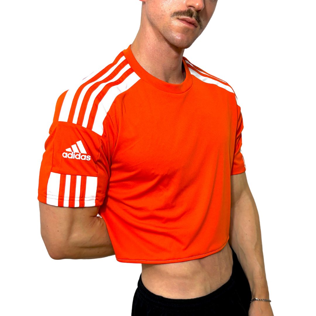 Adidas Sport Orange Short Sleeve Crop Top