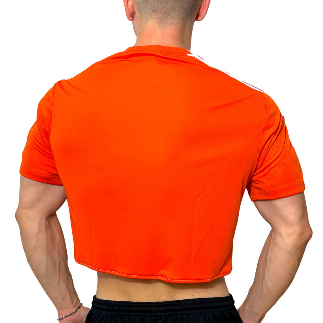 Adidas Sport Orange Short Sleeve Crop Top