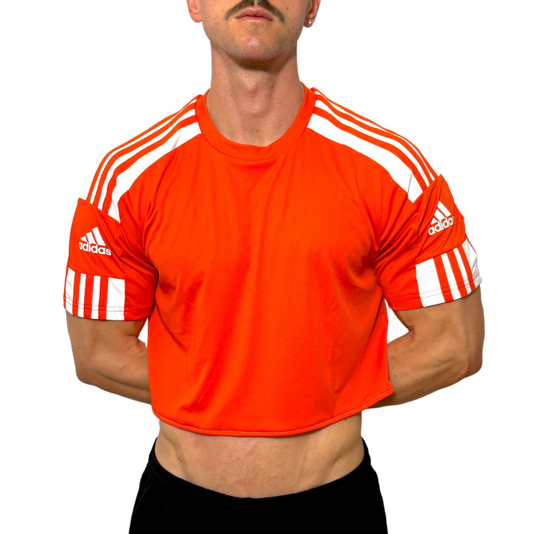 Adidas Sport Orange Short Sleeve Crop Top