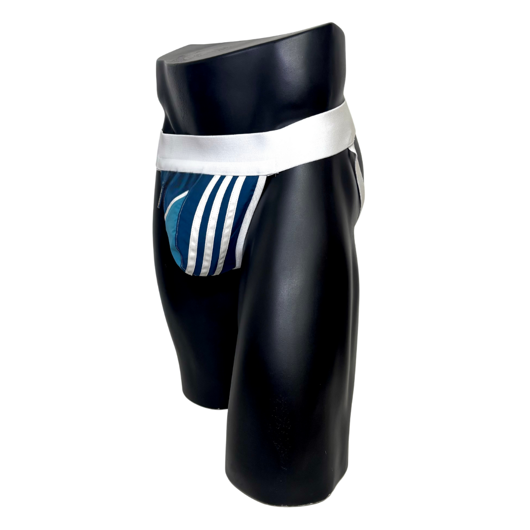 Adidas 3 Stripes Navy Blue Pocket Jockstrap 2.0