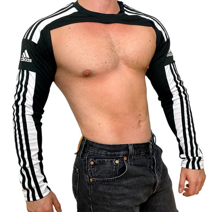 Adidas Sport Shoulders Crop Top Long Sleeves Black