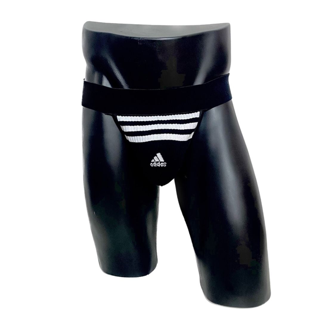 Adidas Three Stripes Sport Logo Black Socks Jockstrap