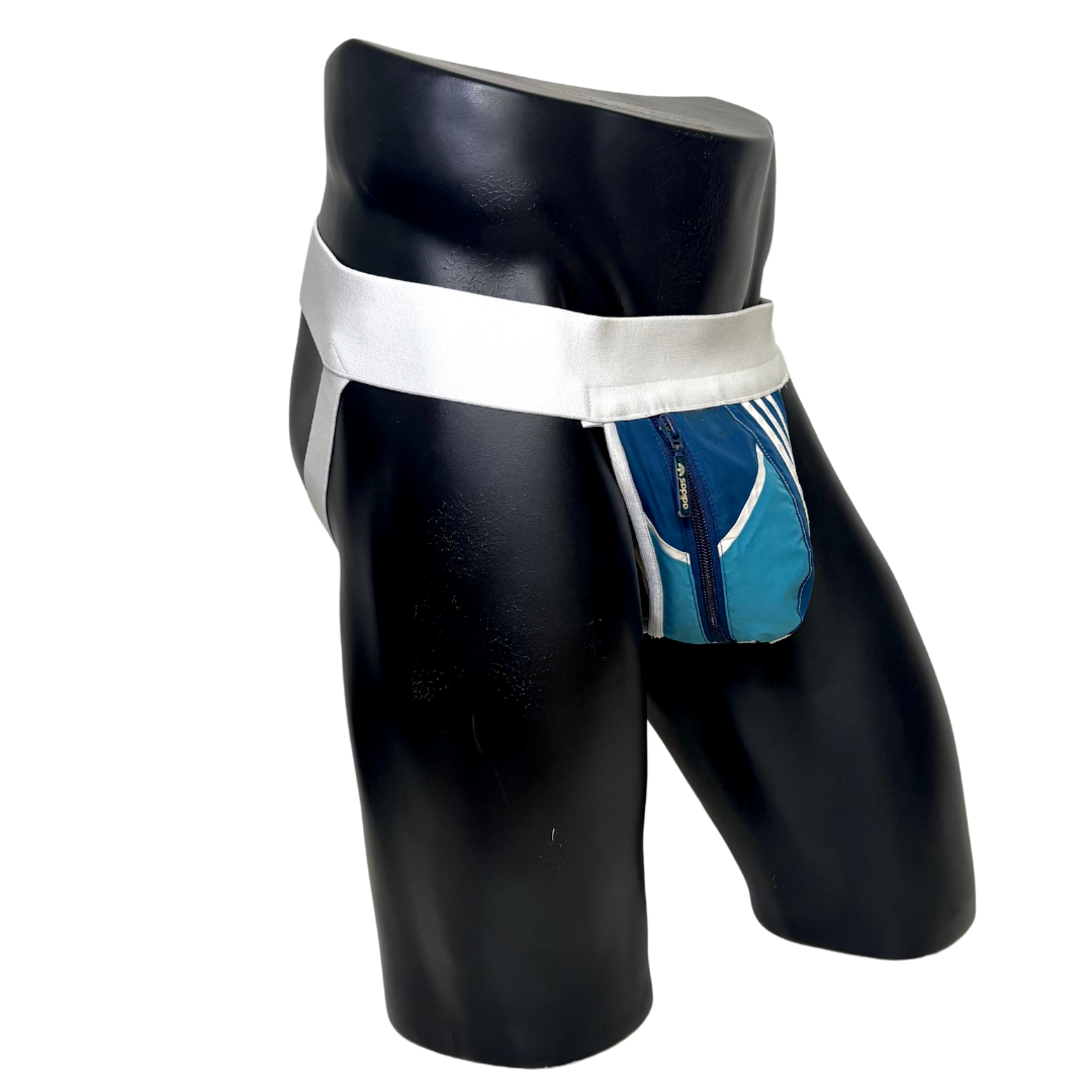 Adidas 3 Stripes Navy Blue Pocket Jockstrap 2.0