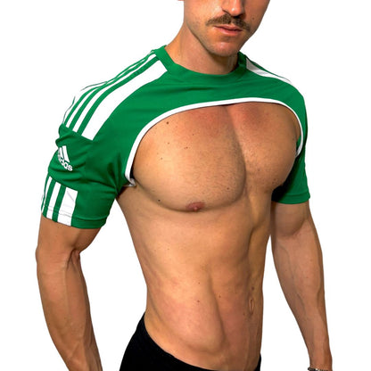 Adidas Sport Shoulders Green Crop Top