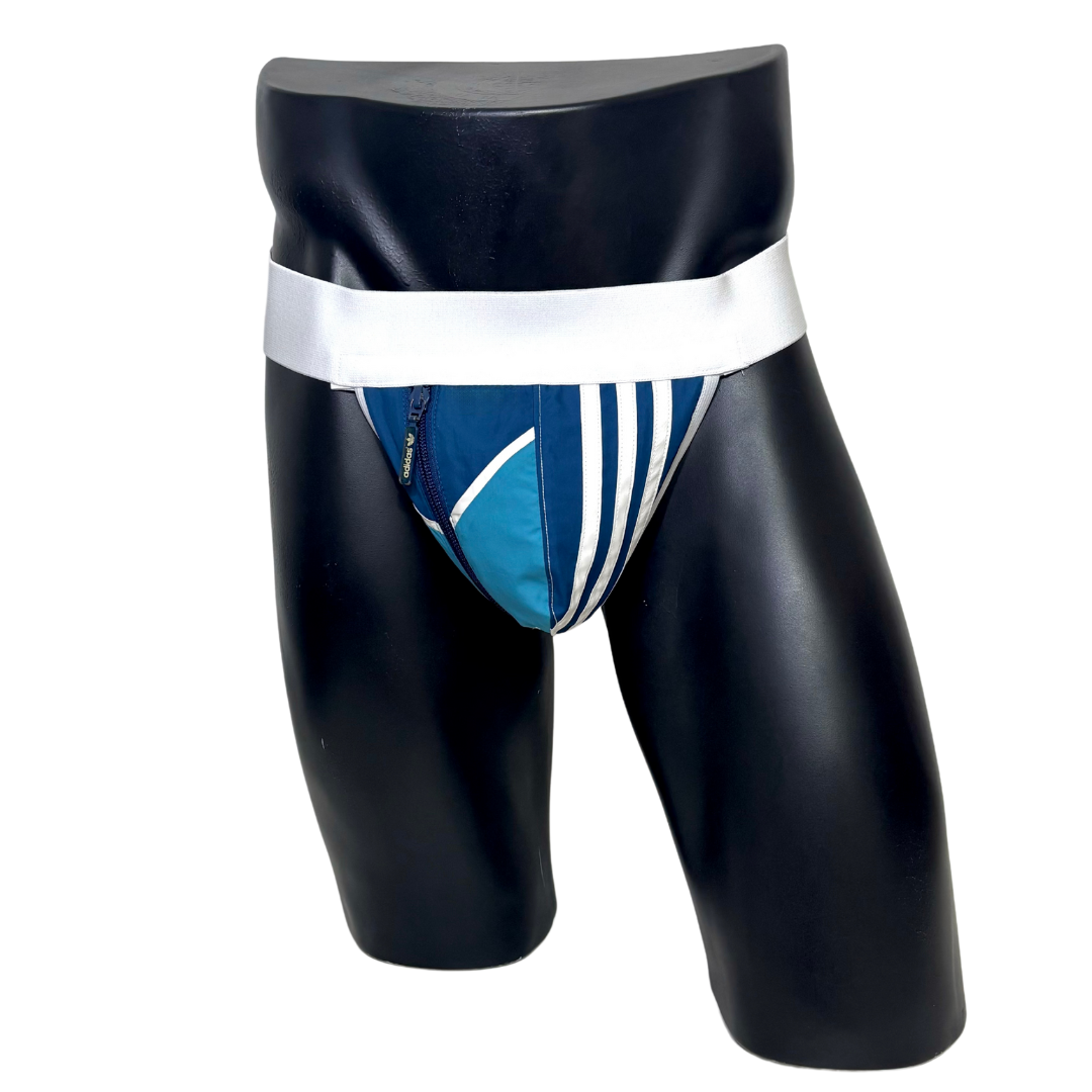 Adidas 3 Stripes Navy Blue Pocket Jockstrap 2.0