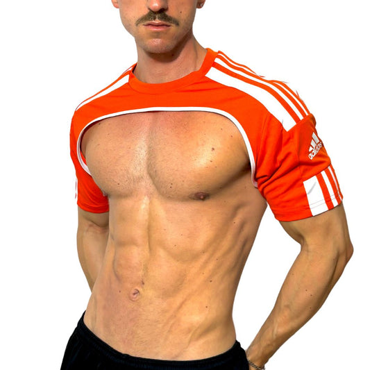 Adidas Sport Shoulders Orange Crop Top