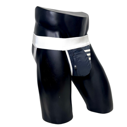 Adidas 3 Stripes Dark Gray Pocket Jockstrap