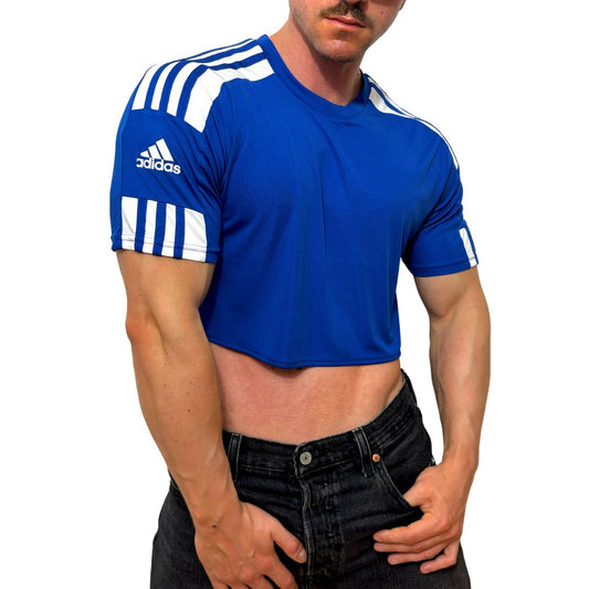 Adidas Sport Blue Short Sleeve Crop Top