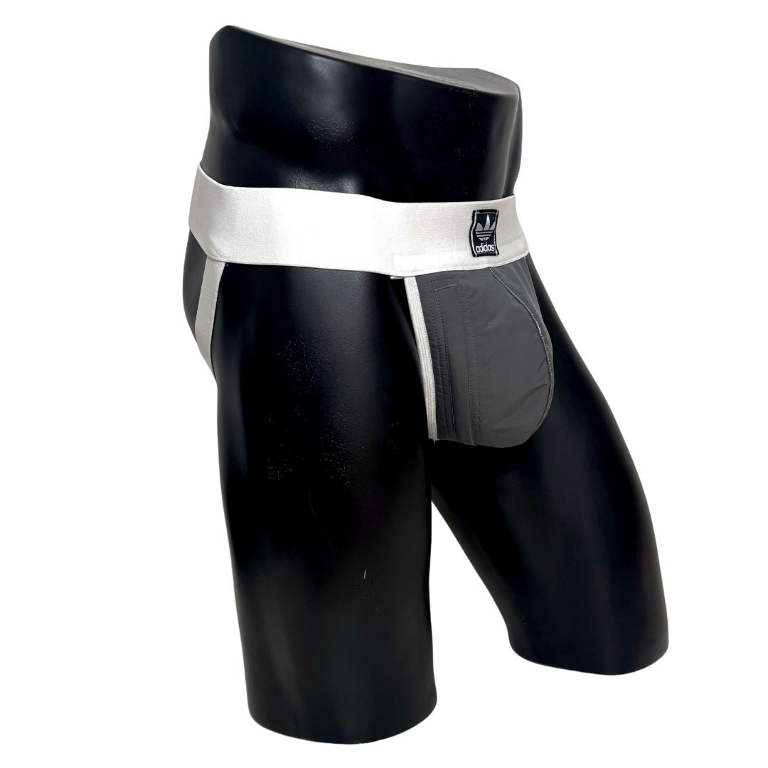 Adidas Originals Label Gray Jockstrap/Thong