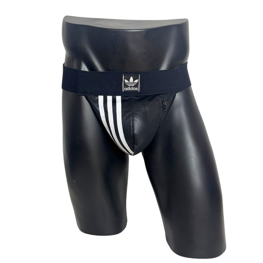 Adidas 3 Stripes Black Pocket Jockstrap