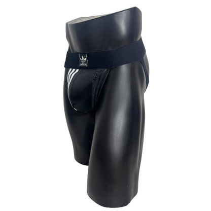 Adidas 3 Stripes Black Pocket Jockstrap