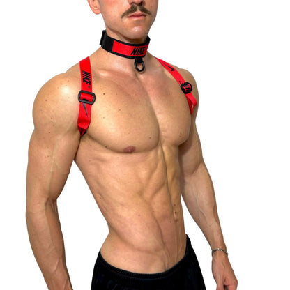 Nike Red/Black Sport Harness & Choker Set