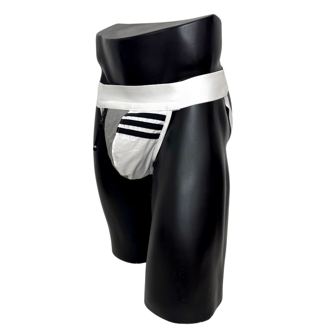 Adidas 3 Stripes Gray/White Pocket Jockstrap 2.0