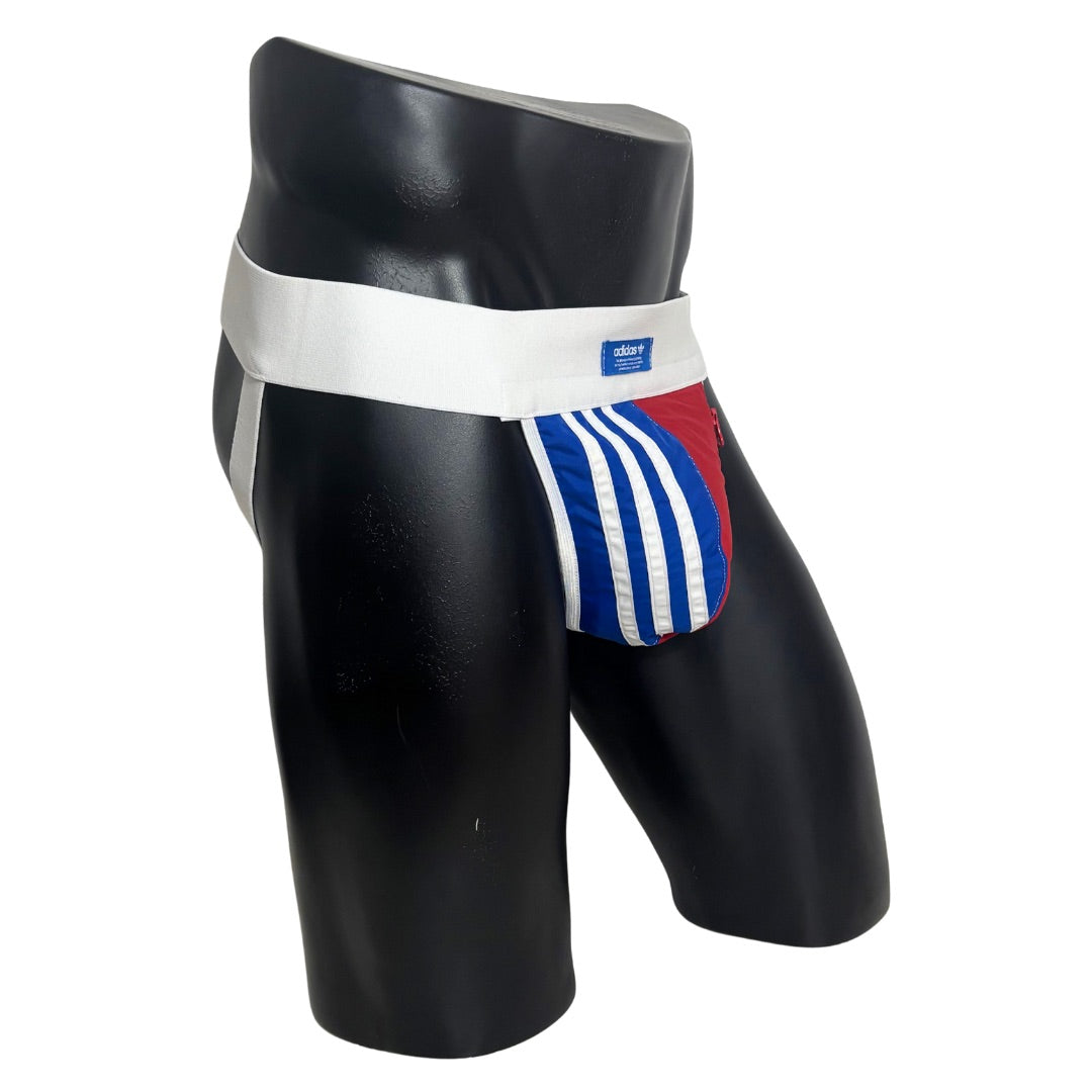 Adidas 3 Stripes Red White and Blue Pocket Jockstrap