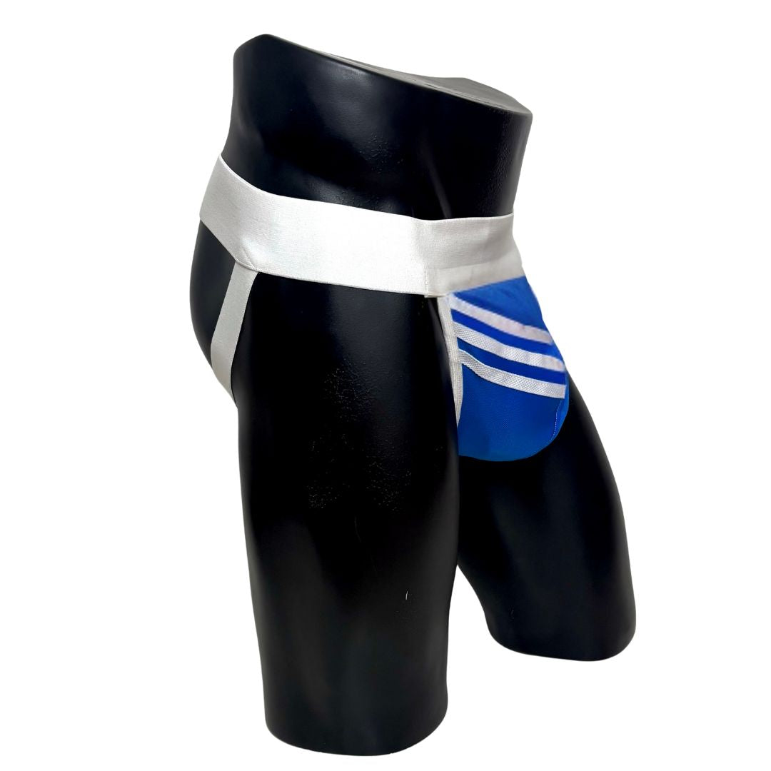 Adidas 3 Stripes Royal Blue Pocket Jockstrap/Thong