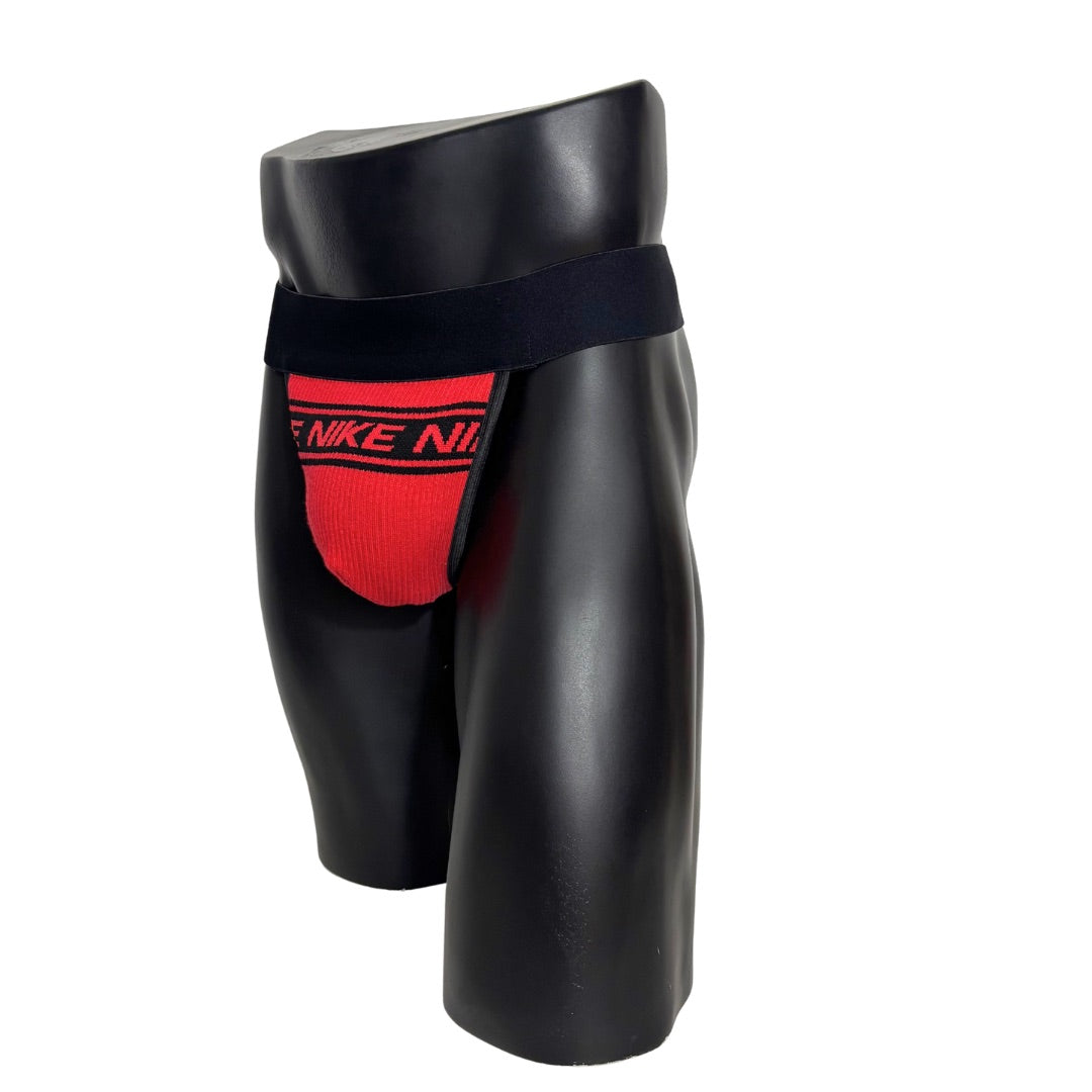 Nike Red and Black Socks Jockstrap