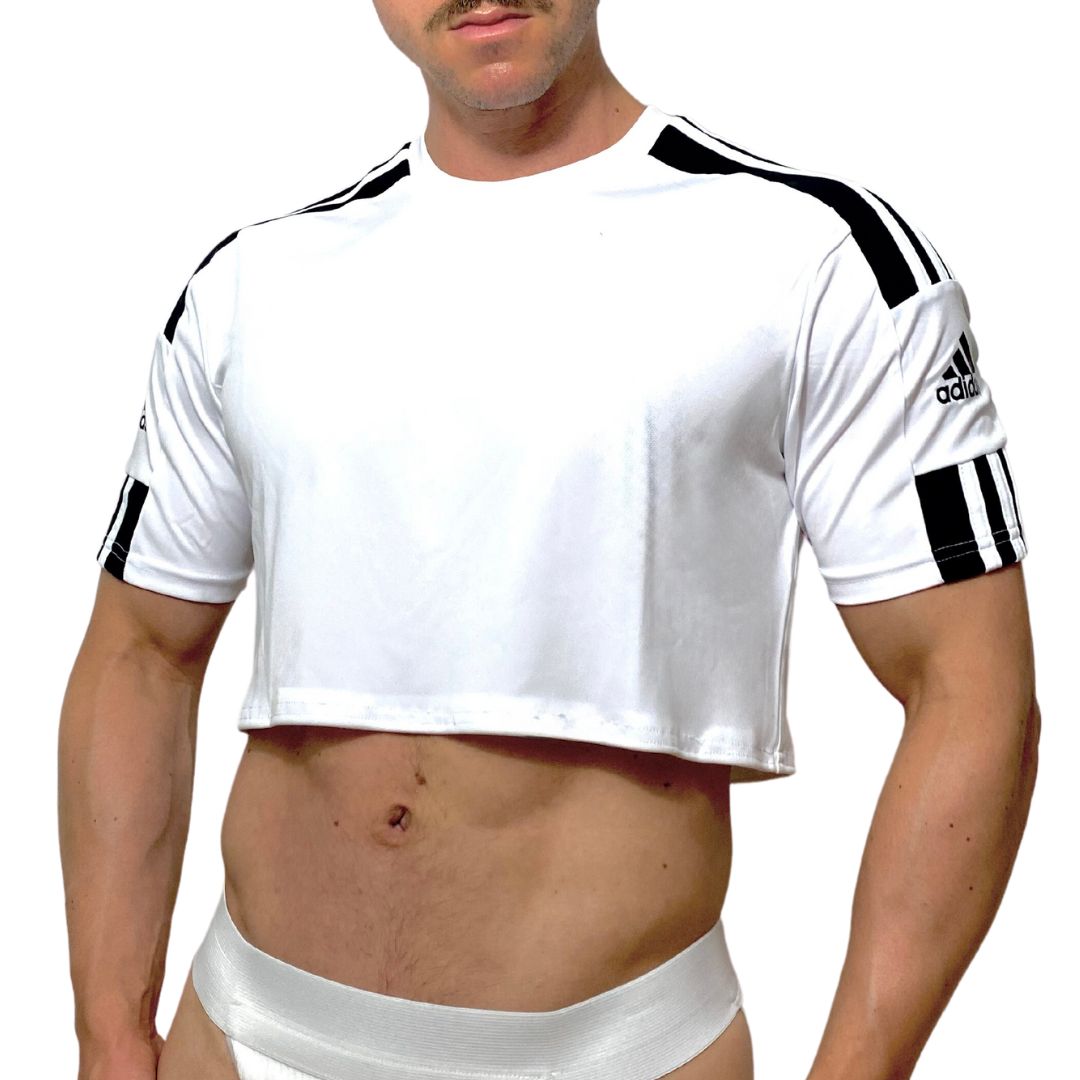 Adidas Sport White Short Sleeve Crop Top