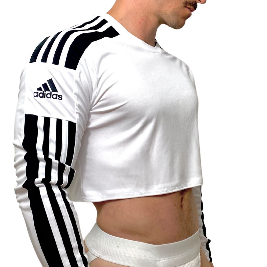 Adidas Sport White Long Sleeve Crop Top