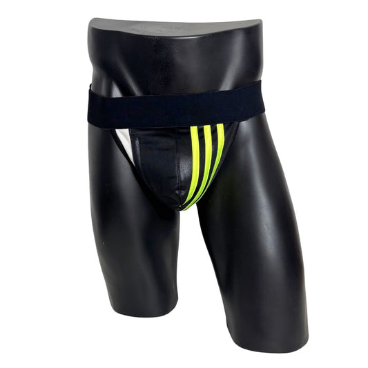 Adidas 3 Stripes Neon Green Originals Logo Jockstrap