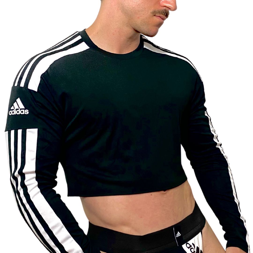 Adidas Sport Black Long Sleeve Crop Top