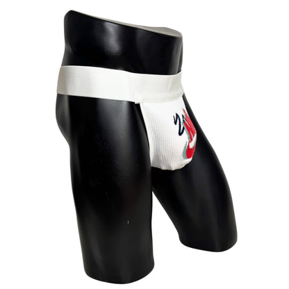 Nike Retro Red/Black/Gray White Logo Socks Jockstrap