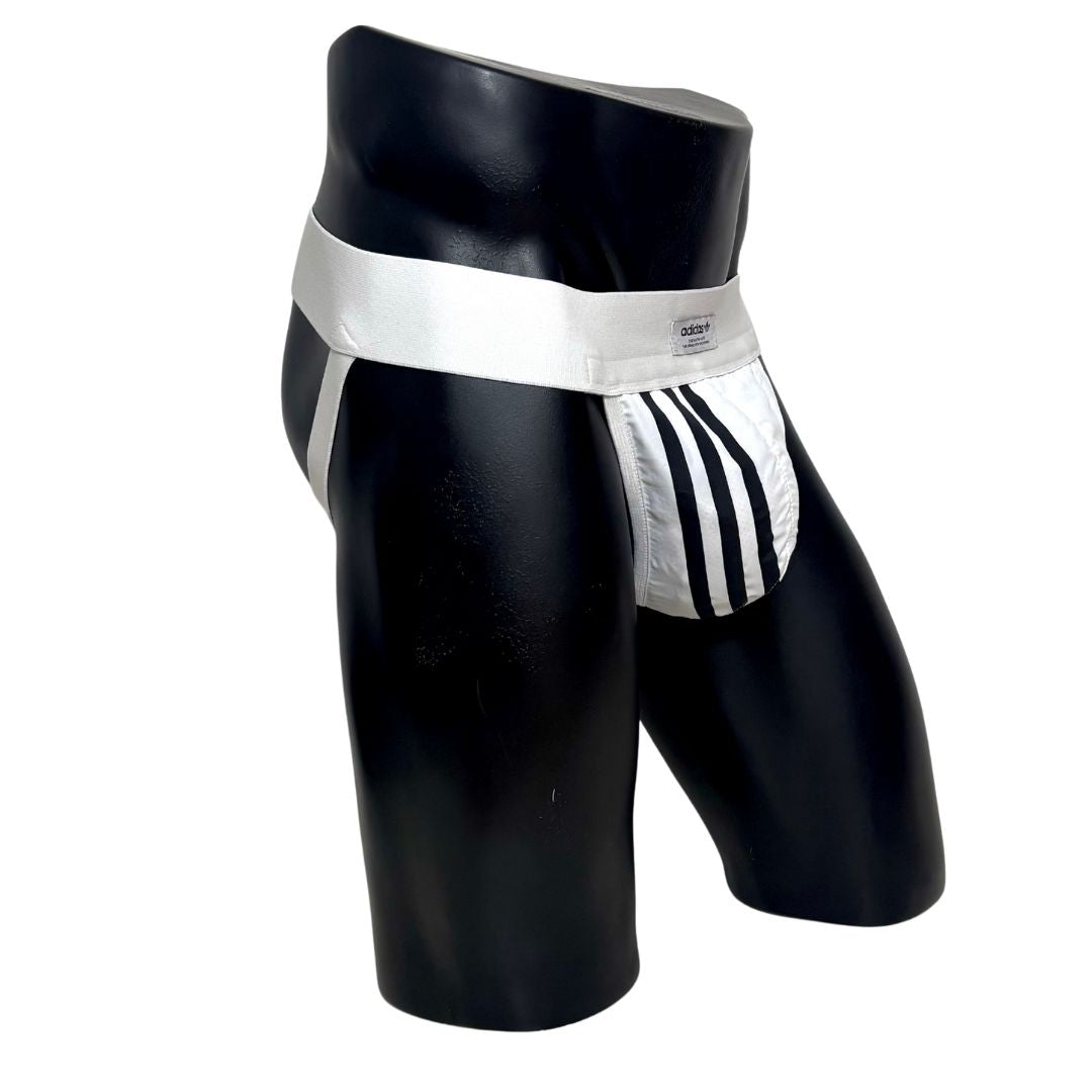 Adidas 3 Stripes White Pocket Jockstrap/Thong