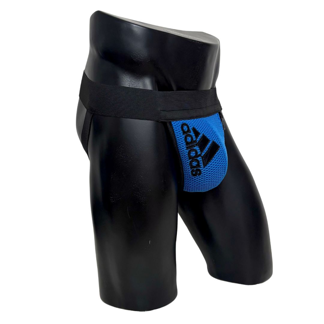 Adidas Sport Blue Logo Pocket Jockstrap