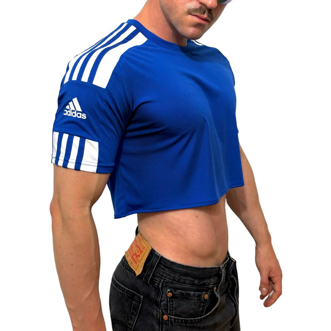 Adidas Sport Blue Short Sleeve Crop Top