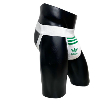 Adidas Originals White/Green Socks Jockstrap
